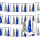 Marineblau Weiß Silber