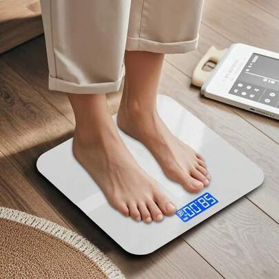 High-Precision Digital Bathroom Scale, Weight Scale Electronic Scale, 396 Pound, Ultra Wide Platform, LCD High-Definition Display Screen, Temperature Display, Switchable Between KG And Pounds