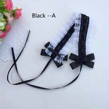 1pc Bowknot Bohemian Polyester Lolita Lace Headband, Versatile Lolita Lace Headband, Sweet Headband Accessory; 5pcs Japanese School Girl/Magical Girl Sakura Xie'Anran Style Hair Clips; 1 Pair Handmade Cute Japanese Angel Wings Hair Clips, Crystal Bowknot Decor Hair Clips - Bow Headdress - View 7