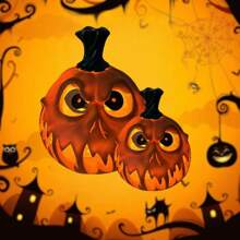 Grande citrouille géante en résine pour Halloween | Tête de crâne effrayante avec des traits de visage inquiétants, design creux pour la décoration intérieure/extérieure festive, décoration d'Halloween | Design de citrouille inquiétant | Texture sculptée, décorations d'Halloween, décoration d'automne