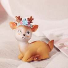 Kuchendeckel Geburtstagsfeier Vinyl Hirsch Ornament Schönes Waldthema Prinzessin Happy Zubehör Kuchen Dessert Dekorieren Tiergeschenke - Verschiedenfarbig - Übersicht 8