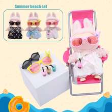 Summer Beach Vacation Set, Paired With Sunglasses And Bubble Tea Cup Accessories, For Labubu, Fashionable Accessories And Peripherals (Excluding Plush Toys, Only Clothes And Glasses Accessories) - Multicolor - View 5