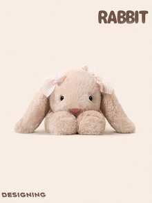 35cm/13.77in Cute Lop Jimny Rabbit Plush Toy Soft Stuffed Long Ears Bunny Doll Funny Baby Companion Room Decorate Creative Gifts For Kids Birthday Party Home Girls Room Decor - 彩色 - 查看 4