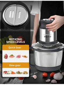 3L Stainless Steel Electric Meat Grinder, With 4 Sharp Blades, Can Grind Meat, Vegetables, Fruits And Nuts. SOKANY - EU C Type Plug(220-240V) - View 5