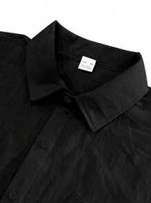 Hawaiian Style Linen Loose Casual Henley Collar Short Sleeve Shirt