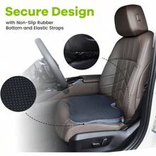 Soft Dense Memory Foam Car Seat Cushion For Driving Seat Cushion For Car Seat Driver With Wedge Design And Raised Back To Broaden Vision Provides Comfort For Lower Back And HIPS Passenger Use Too