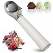 Heated Rechargeable Ice Cream Scoop Electric Scooper For Hard Ice Cream Self Warming Spoon Max To 158with LED Display Rechargeable Battery RustProof Metal Easy To Clean - White - View 2