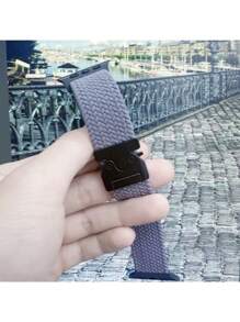 1-Piece Nylon Elastic Strap For Apple Watch – Adjustable Parachute Buckle, Quick Release Solo Loop Band – Fits 38mm 40mm 41mm 42mm 44mm 45mm 46mm 49mm (Series 10/9/8/7/6/5/4/3/SE/Ultra) – Unisex Sport Strap For Men & Women