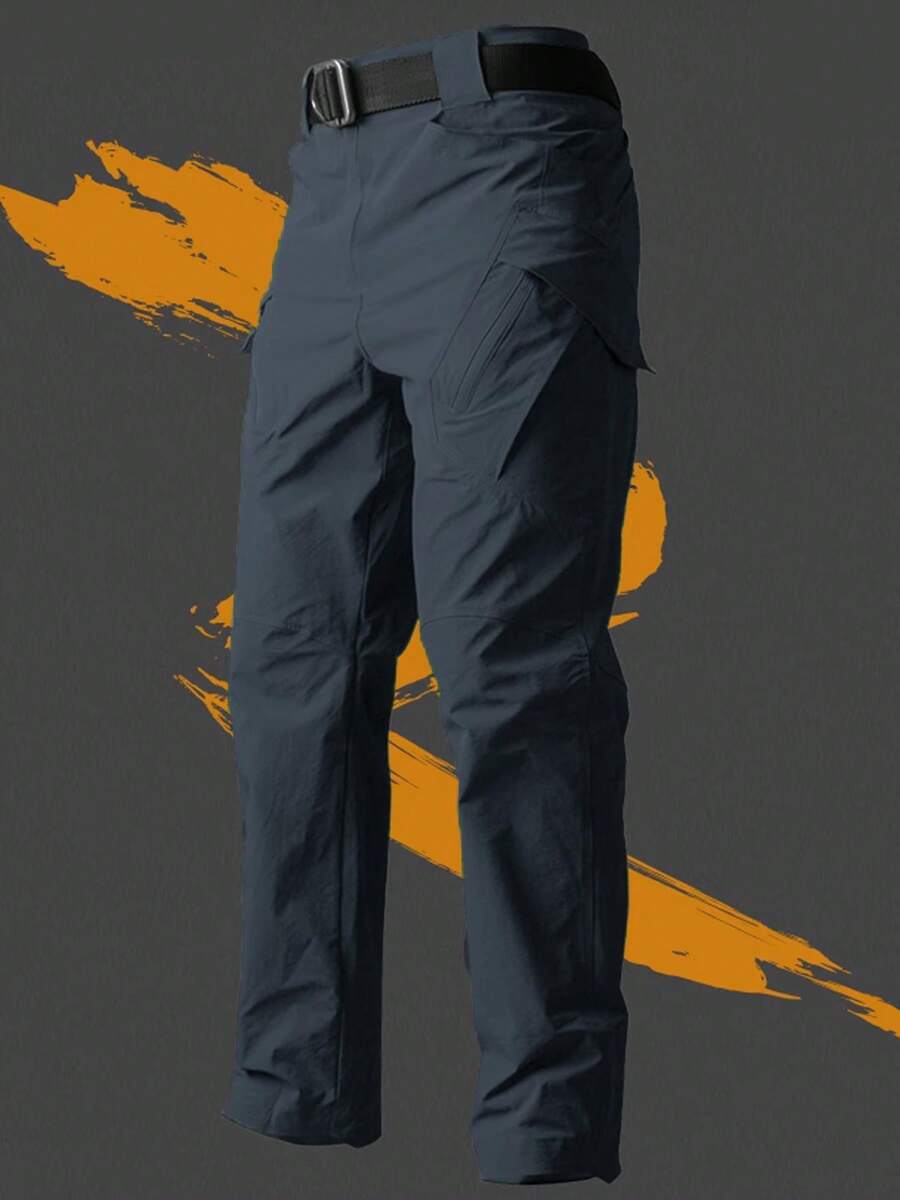 Tactical Work Pants Mens Outdoor Waterproof Cargo Trousers Multi-Pocket Wear-Resistant Summer Breathable Workout Casual Pants - Grey - View 1