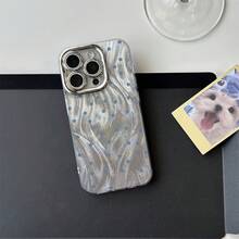 Funda para teléfono 1 pieza Funda adecuada para teléfono móvil S 11 Xsmax 12 13 14 15 16 Plus Pro Lindas flores pequeñas Gasa Bordes suaves Sentido de gama alta Agujeros finos Moda Pareja anticaída - Blanco - Ver 3