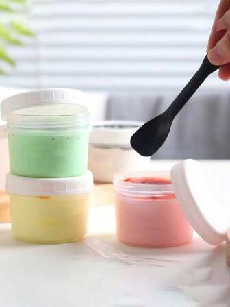 10 件 160 毫升可重复使用冰淇淋/酸奶/甜点杯带盖、烘焙用具和冷冻安全慕斯布丁容器带勺