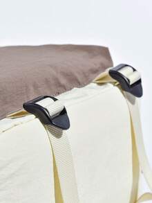 经典回归学校百搭时尚休闲多功能大容量简约便携旅行背包适合任何场合 - 黃色 - 查看 6