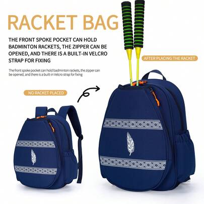Badminton Backpack, Tennis Backpack, Pickleball Backpack, Can Hold Two Rackets, Dry And Wet Separation, Light And Convenient, Cute Women's Backpack