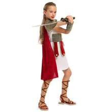 Disfraz de guerrero romano para niños, set de disfraz de gladiador unisex para Halloween - Multicolor - Ver 9