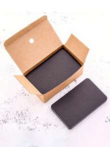 100pcs/Box Minimalist Thick Blank Kraft Paper Cards, Simple, Durable, Thick - Ideal For DIY Doodles, Messages And Notes - Small Notebooks And Handmade Party Cards, Perfect For Creative Expression, Eid Mubarak
