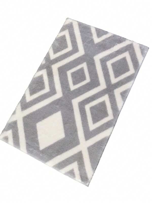 Made In Turkey - Jassrug Royal Tile Bathroom Carpet 50x80 Cm – Non-Slip Base - Soft & Durable