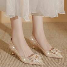 Bridal Garters & Barefoot Sandals - Silver Square Buckle - View 1