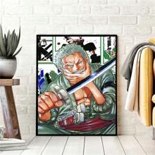 1 Pc Roronoa Zoro One Piece Poster Print Wall Painting Living Room Home Decor, Unframed