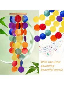 30 قطعة دوارة ملونة بألوان نمط مصنوعة يدويًا، تصميم ساحلي، طقم صنع الأجراس الصوتية، مناسبة للاستخدام الداخلي/الخارجي وديكور الحديقة، هدية مثالية للنساء وعشاق الأجراس الصوتية (الألوان عشوائية)