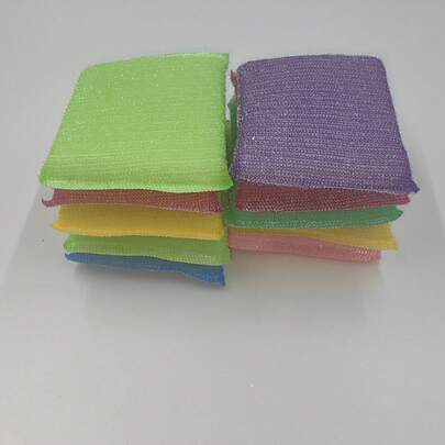 36 块装钢擦洗海绵，适用于洗碗，防刮擦海绵，多用途金属擦洗器，重型洗碗厨房海绵，适用于锅碗瓢盆清洗，硬表面清洁工具（鲜艳颜色混色发货）