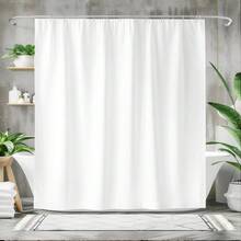 1 Stück einfacher weißer wasserdichter und schimmelresistenter Duschvorhang für Badezimmer Dekoration