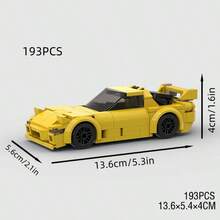 MIKEMENG Đồ chơi khối xây dựng xe đua siêu xe màu xanh/đỏ, Bộ đồ chơi xây dựng mô hình xe tự làm, Đồ chơi xây dựng công nghệ và kỹ thuật, Đồ chơi xe hơi cho bé trai và người lớn, Quà tặng sưu tập tốt nhất cho Halloween, Giáng sinh và sinh nhật - người mẫu - Xem 7
