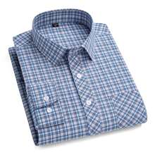 Men's Plaid Shirt Long Sleeve Cotton Plaid Shirt Formal Wear Fashionable Thin Soft Classic Basic Casual Men's Wear