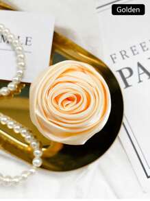 1 件创意丝缎玫瑰花折叠气囊手机支架，休闲桌面支架