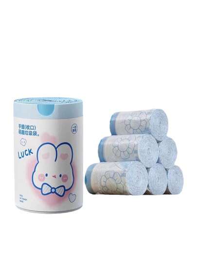 1 卷（约 65 件-75 件）随机可爱兔子抽绳垃圾袋，加厚厨房印花垃圾袋，100 个