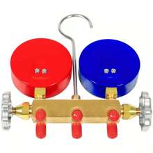 For R-22, R-404A, R-410A 2-Valve Charging Manifold & Test 42001 W/ 3-1/8" Gauge - Multicolor - View 8