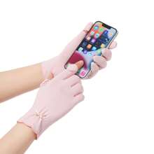 1 Pair Women's Adjustable Fingerless Gloves With Lace Trim, Suitable For Outdoor Cycling, Windproof, UV Protection, Warm For Autumn/Winter/Summer