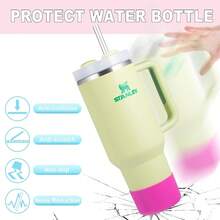 QY2Pack Silicone Boot For  40 30 20 OZ Cup Accessories Thick Bottom Boots For  20OZ 30OZ Tumbler IceFlow 16OZ Bottle Protector Sleeve Cover For  Cups Protective Bumper AntiSlip2216 - Hoa Cẩm Chướng Rắn - Xem 5