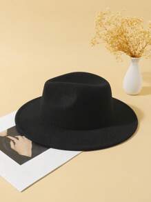 1pc Unisex Flat-Brimmed Jazz Hat, Printed With Celestial Elements, Suitable For Halloween And All Seasons, Autumn/Winter
