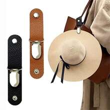 1PC Outdoor Backpack Luggage Storage Clip, PU Leather Multi-Purpose Accessory