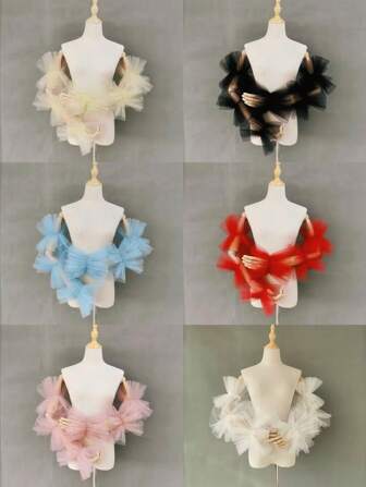 1 Pair Women's Bishop Sleeves In Black, White, Red, Light Blue, Pink, Champagne Color, Suitable For Wedding Gowns, Photography, Cosplay, Party Decoration Accessories Autumn Accessories