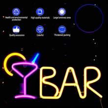 1 pezzo Luce a LED a forma di lettera "Bar", lampada alfabeto a luce bianca calda, combinazione di parole DIY BAR adatta per bar, taverna, festa, compleanno, campeggio, zona pranzo, corridoio, dormitorio, camera da letto, spuntino notturno, ristorante e scene di festa, decorazione per San Valentino, Festa della Mamma, Ognissanti, Natale e altre vacanze - funzionamento a batteria (batterie non incluse)
