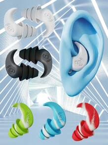 Anti-Noise Silicone Mute Earplugs Waterproof Swimming Earplugs Suitable For Office Lunch Break Sleeping And Outdoor Diving Surfing Soft And Comfortable Swimming Earplugs Protect Ears Campus Dormitory Sound Insulation Study Family Sleep At Night Noise Reduction Mute Anti-Snoring Sound Prevention