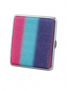 1pc 20 Capacity Leather Cigarette Case, Portable Fashion Metal Minimalist Cigarette Box, Crush & Moisture Proof, Unisex, Multi-Color, Smoking Accessories Girly, Cigarette Storage, Cigarette Holder Case, Sigaretten Doos
