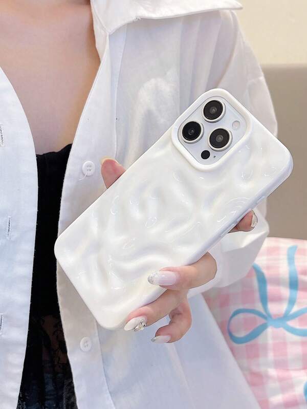 1 stuk Macaron Color Textured Camera Hole Meteoriet TPU telefoonhoesje compatibel met iPhone 16 Pro Max, 14, 13, 12, 11 Pro Max, XS Max, X, XR, schokbestendige telefoonhoes, geschikt als verjaardagscadeau, vriendin, vriend of voor eigen gebruik