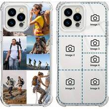 1 pezzo Custodia per telefono trasparente e antishock DIY, personalizzata, minimalista e alla moda, compatibile con Apple 16 15 14 13 12 11 Plus Pro Max Pro, Galaxy, OPPO, Redmi, ottima come la Festa degli Uomini, Ringraziamento, Natale, Annie per matrimoni, Festa del Papà, Regalo di Natale per famiglia, fratelli e coppi - Trasparente - Visualizzare 6