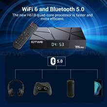 XGODY 2025 Android 13.0 Smart TV Box 5G WIFI 6K HD 128GB 4GB Media Player Quad Core UK