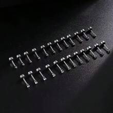 SENLANSP 6 Paar/12 Paar 2mm Micro CZ/kugelförmige Ohrringe mit Flachrücken, geeignet für Frauen und Männer, Edelstahl hypoallergene Ohrringe, bequeme Schraubverschluss Ohrknorpel Ohrringe