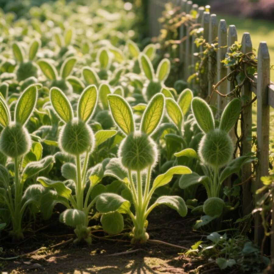 Cold-Resistant Easy To Grow For DIY Garden Houseplant Valentine's Day Christmas Holiday Flowers High Germination Versatile Fluffy Texture Low Maintenance Ornamental Perfect For Pots Garden 200 Pieces Bunny Ear Plant Seeds Rare Non-GMO Handpicked Adorable Bunny Ear Shaped Leaves