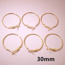 20pcs 15-30mm Earring Clip On Hoops Round Big Circle Hoop Hooks Earrings DIY Jewelry Making Accessories Findings
