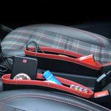 1 miếng đệm lót ghế ô tô, hộp đựng đồ trên ghế ô tô bằng da giả, túi có khe hở, hộp đựng đồ trên ghế ô tô để đựng điện thoại, chìa khóa, phụ kiện xe hơi hữu ích để cất giữ trong gara - Nhiều màu - Xem 4