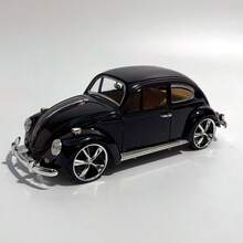 Modelo de coche vintage clásico, modelo de simulación, colores vintage clásicos rojo y negro, con base, adecuado para exhibición, múltiples detalles operativos, gran jugabilidad, regalo festivo, regalo sorpresa - Negro - Ver 7