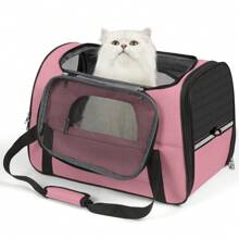 Secure Zipper Anti-Escape Pet Carrier Backpack | Spacious Ventilated Foldable Cat/Dog Travel Bag | Car & Airline Approved Collapsible Cage With Breathable Design