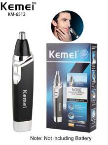 Kemei Tondeuse à poils de nez électrique KM-6512 pour hommes, outil portable pour couper les poils de nez, tondeuse à poils de nez et d'oreille