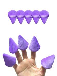 50个装三角绒粉扑，面部粉扑，可重复使用，面部和眼部化妆粉扑，价格实惠，适合作为圣诞礼物、化妆品、化妆工具、平价好物、礼品、女士礼品、圣诞礼物、赠品、旅行必备 - 紫色 - 查看 7