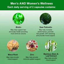 Mulittea Saw Palmetto Capsules - Potent Berry Extract With Plant Sterols & Fatty Acids | 120pcs | Supports Prostate Health, Hair Growth, Hair Retention, Urinary Tract & Hormone Balance | For Men & Women's Wellness - 1 lọ (120 viên nang) - Xem 6